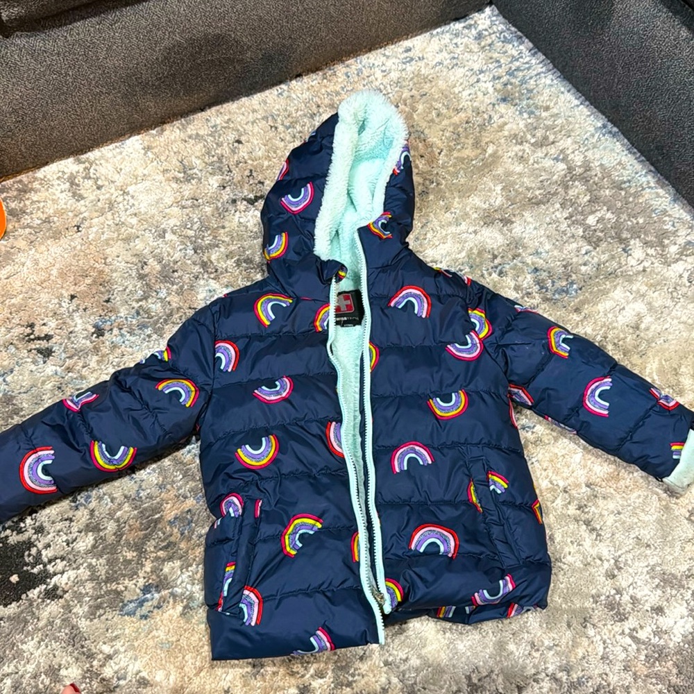 Swiss Tech 4T girls’ rainbow winter coat